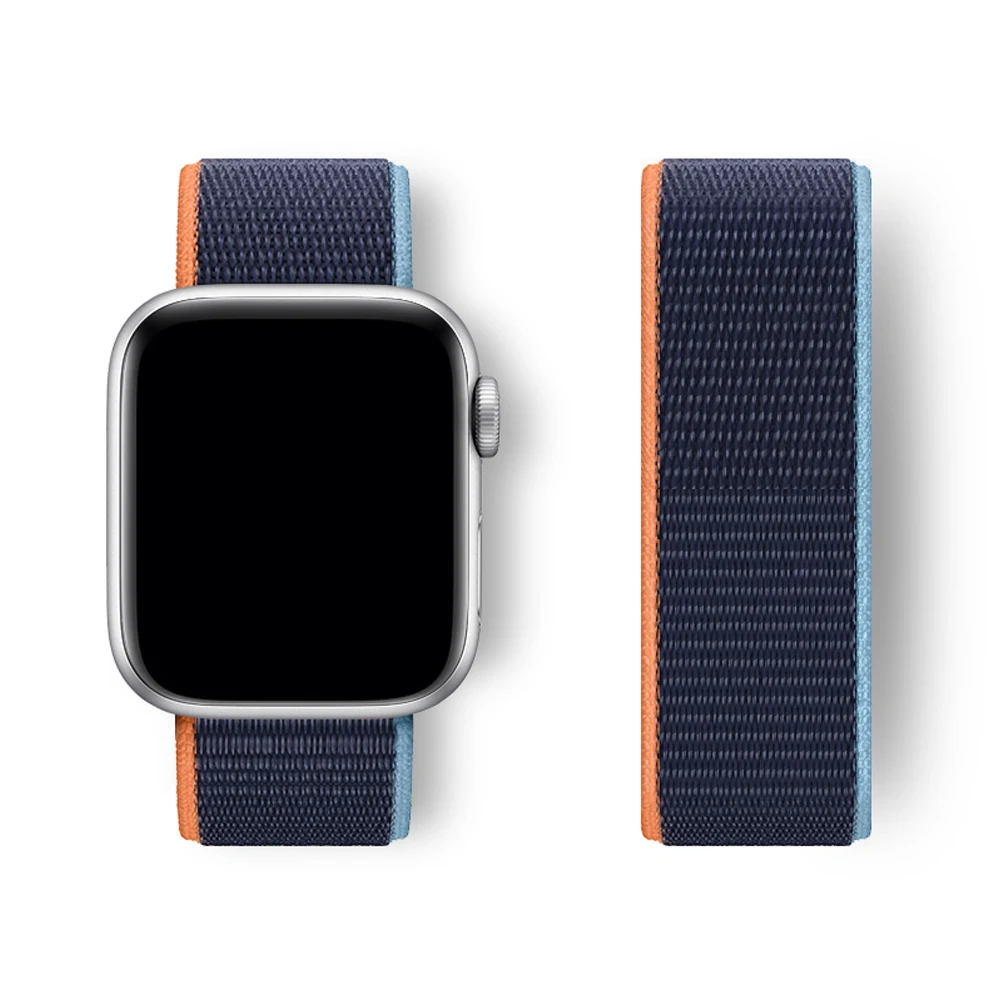 Correia de Nylon para Apple Watch, Faixa 45mm, 44mm, 42mm, 41mm, 49mm, 40mm, 44mm, Correa iwatch Strap Series 8, 9, 7, 6, 5, 4, 3, SE ultra