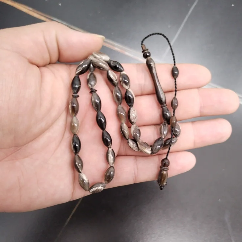Tasbih Natural Ibex horns 33 prayer beads Rare materials Muslim misbaha arabic fashion ramadan Eid gift bracelet