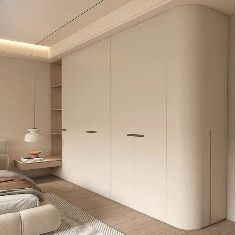 Home whole house wardrobe side round rear home bedroom cloakroom solid wood wardrobe