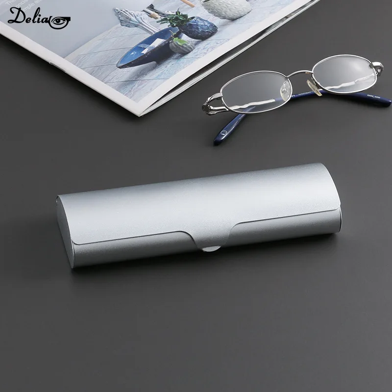 Hard Shell Aluminum Glasses Case New Pressure-resistant Frosted Matte Eyeglasses Case Ultra-Light Eyeglass Case Women