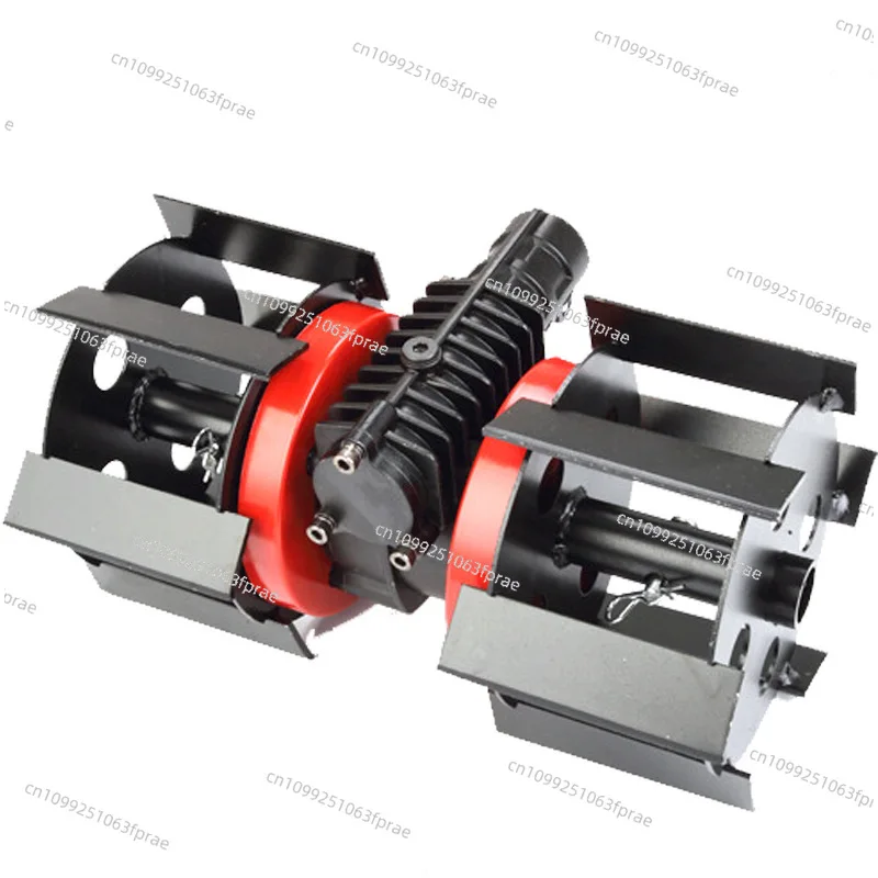 Lawn mower, weeding wheel, soil loosening, trenching, deep plowing,soil cutting and irrigation machine, new anti-winding gearbox
