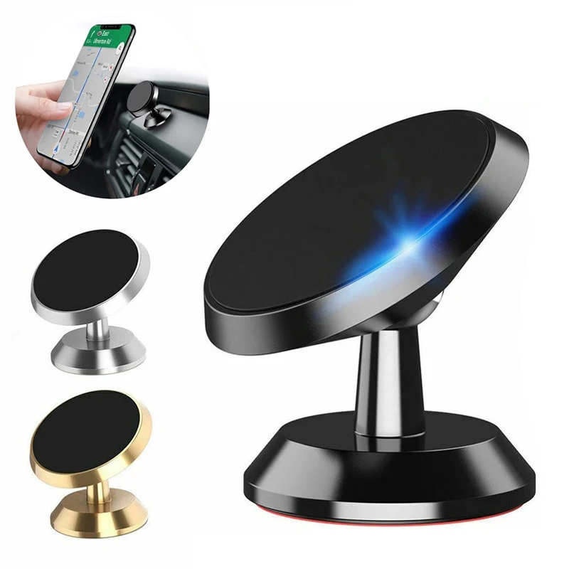 Metal Magnetic Car Phone Holder Mobile Cell Phone Holder Stand Magnet Mount Bracket In Car For iPhone 13 12 Samsung Redmi Xiaomi