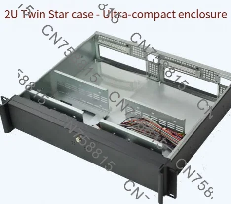 For Server  Control System，2U Mini ITX Dual System Industrial Compact Rack Mount Case