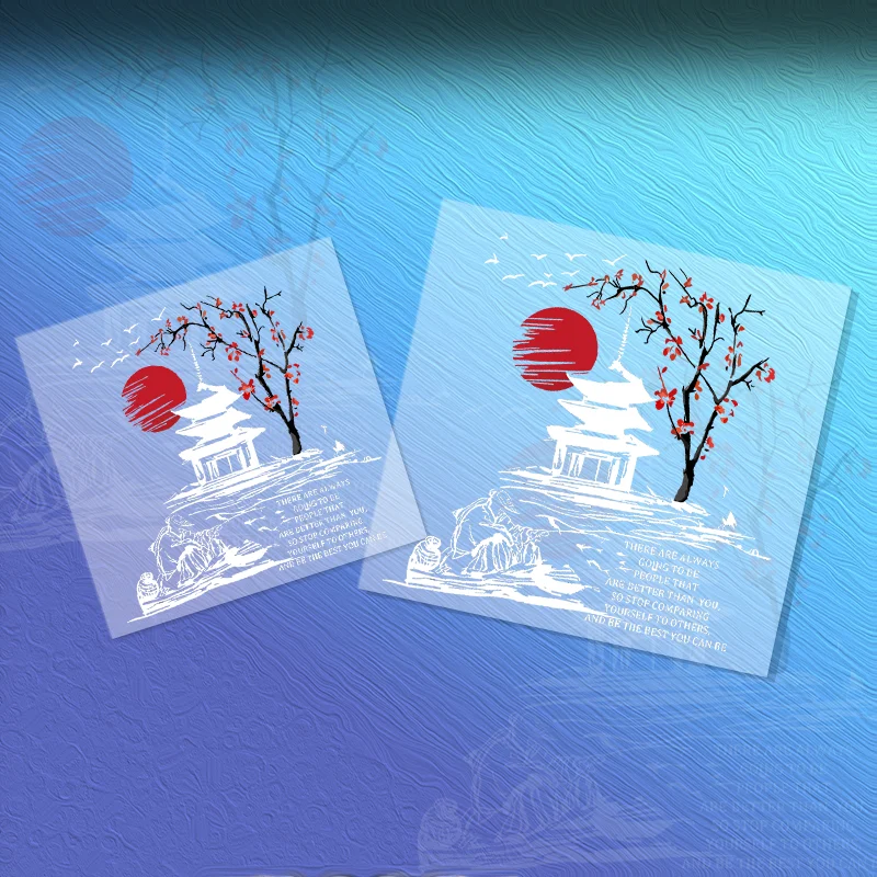 

Охлаждающие наклейки с рисунком павильона рыбака, подходящие для мотоциклов и автомобилей, креативные персонализированные наклейки из ПВХ