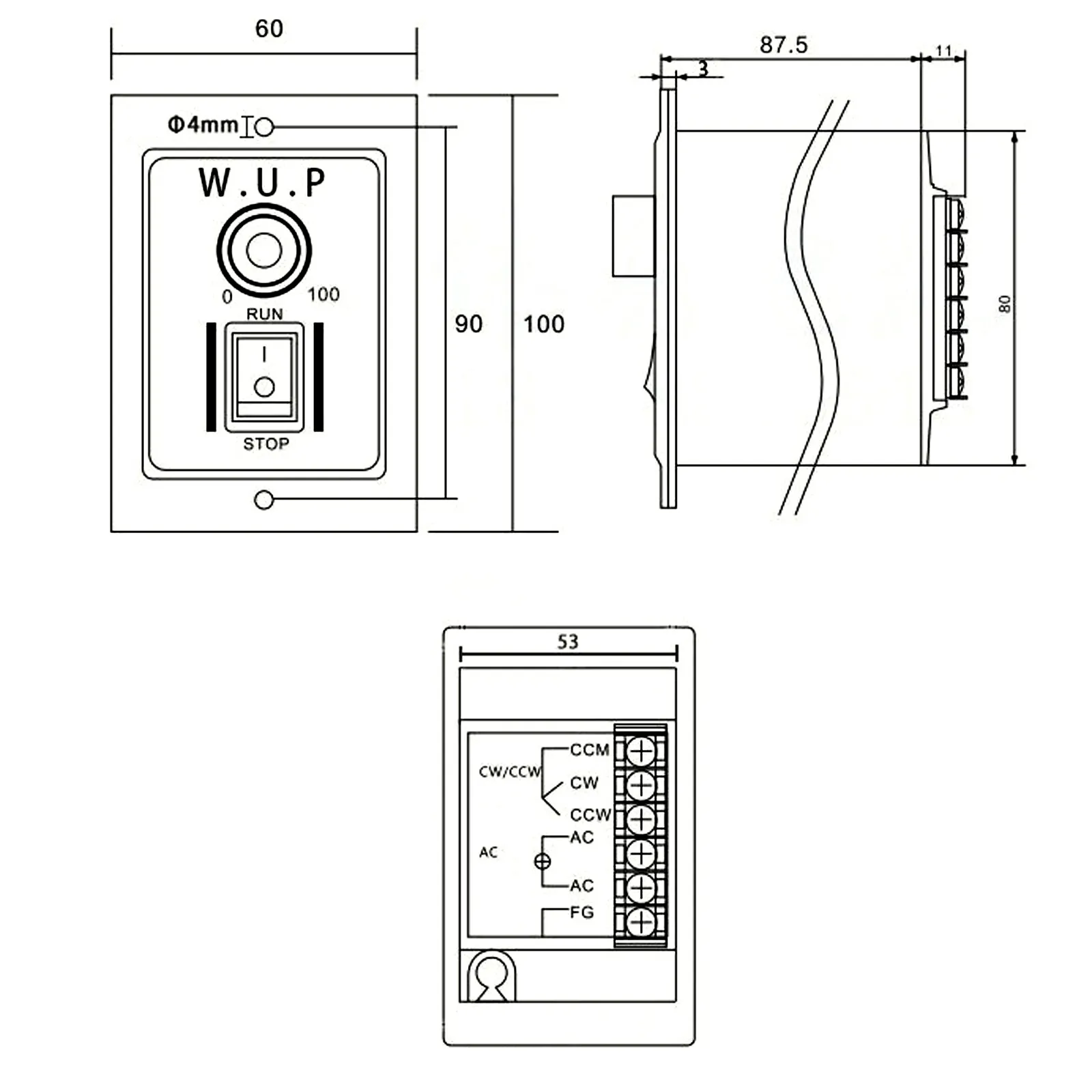 110 فولت 90 واط 20 كيلو سرعة قابلة للتعديل محرك تروس مستطيل + وحدة تحكم تروس + قوس