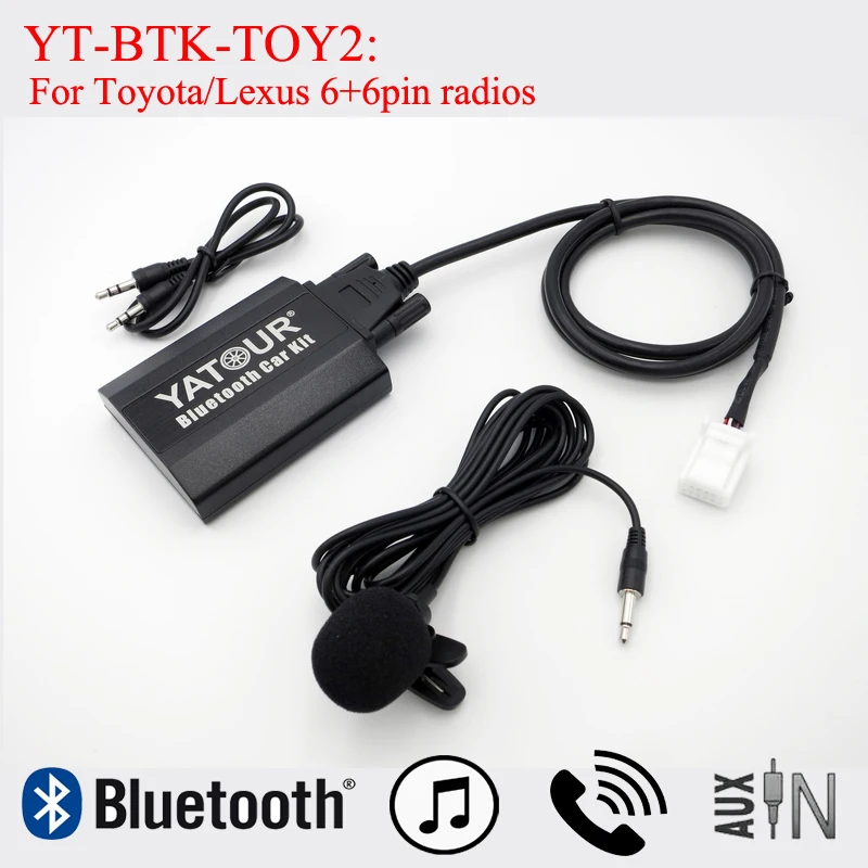 Yatour BTK Qualcomm 5.2 Adattatore per auto Hi fi Bluetooth per Lexus Toyota Camry Corolla Avalon Highlander RAV4 Vitz Land cruiser