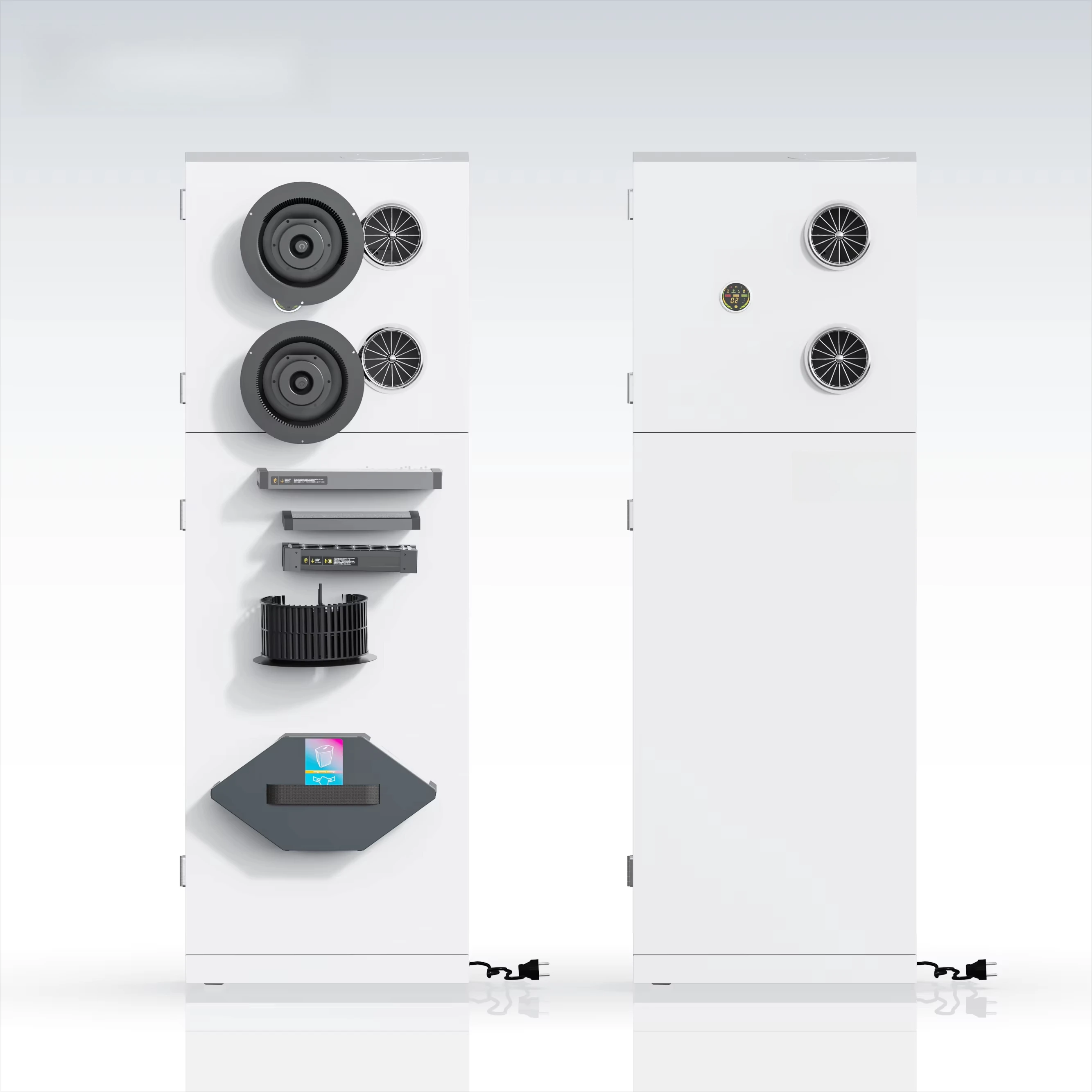 Contemporary ERV Rectangle Electric Heating Floor-standing for Hospital & School Application Optional HVAC System Parts