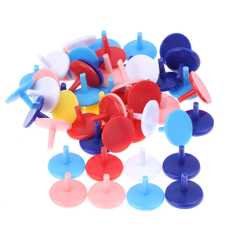 【50Pcs/Pack Golf Ball Mark Portable Round Shaped Plastic Flat Golf Ball Position Markers Random Color Golf Accessories】