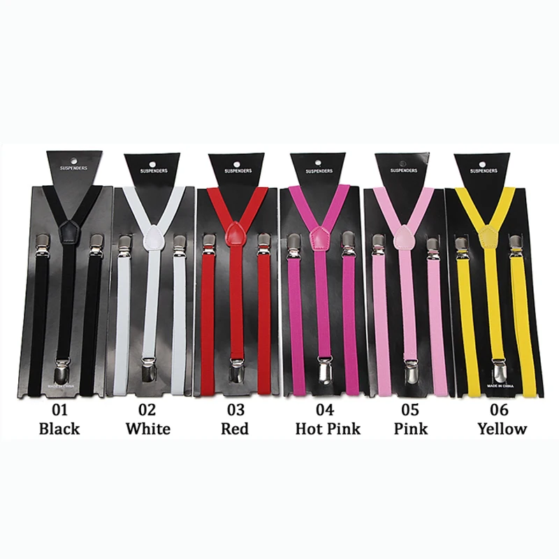 Free shipping 1.5cm Kids Suspenders BOYS/GIRLS Suspender Elastic Braces Slim Suspender 22 Colors Mix Y-back Suspenders Gallus