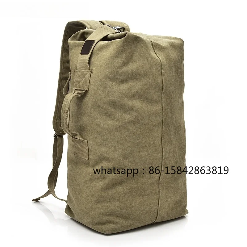 Man Travel Backpack Large Capacity Mountaineering Hand Bag High Quality Canvas Bucket Shoulder Bags Men Backpacks