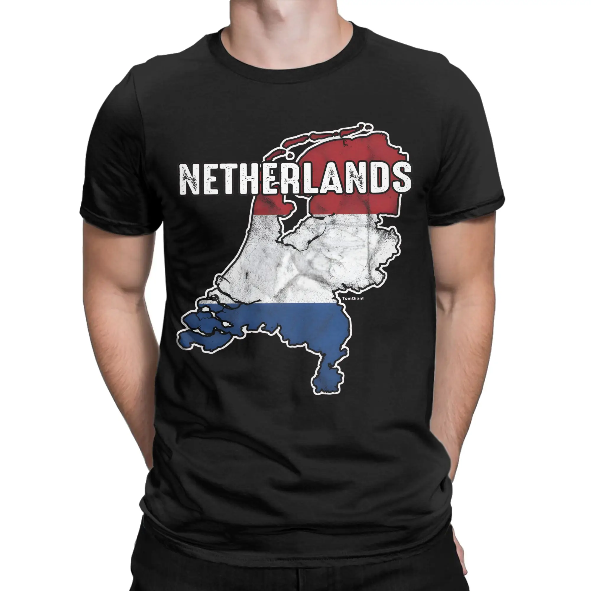 Netherlands Map T-Shirt Summer  100 Cotton T-Shirts For Men Casual Tshirt Short Sleeves Awesome Clothes