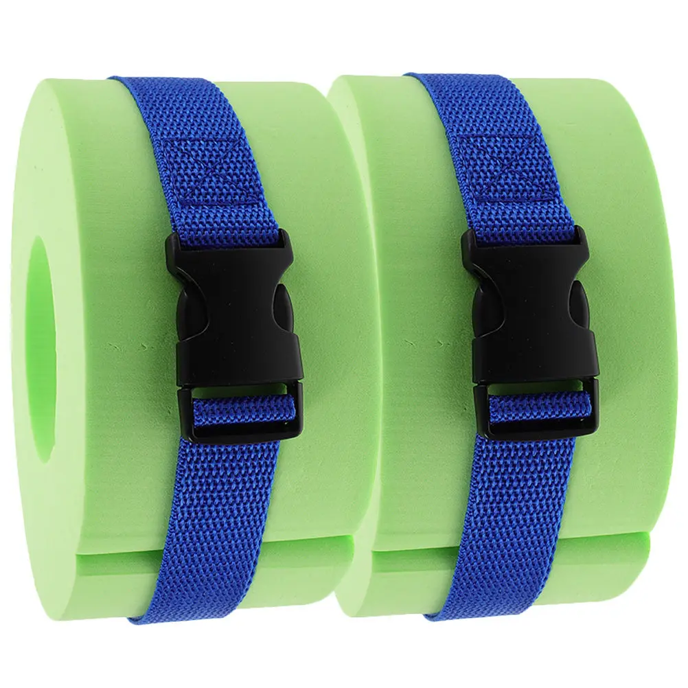 2Pcs Swimming Arm Bands with Dual Air Floats Easy Buckle Adjustment Moderate Resistance for Arms Ankles Aquatic Therapy Fitness