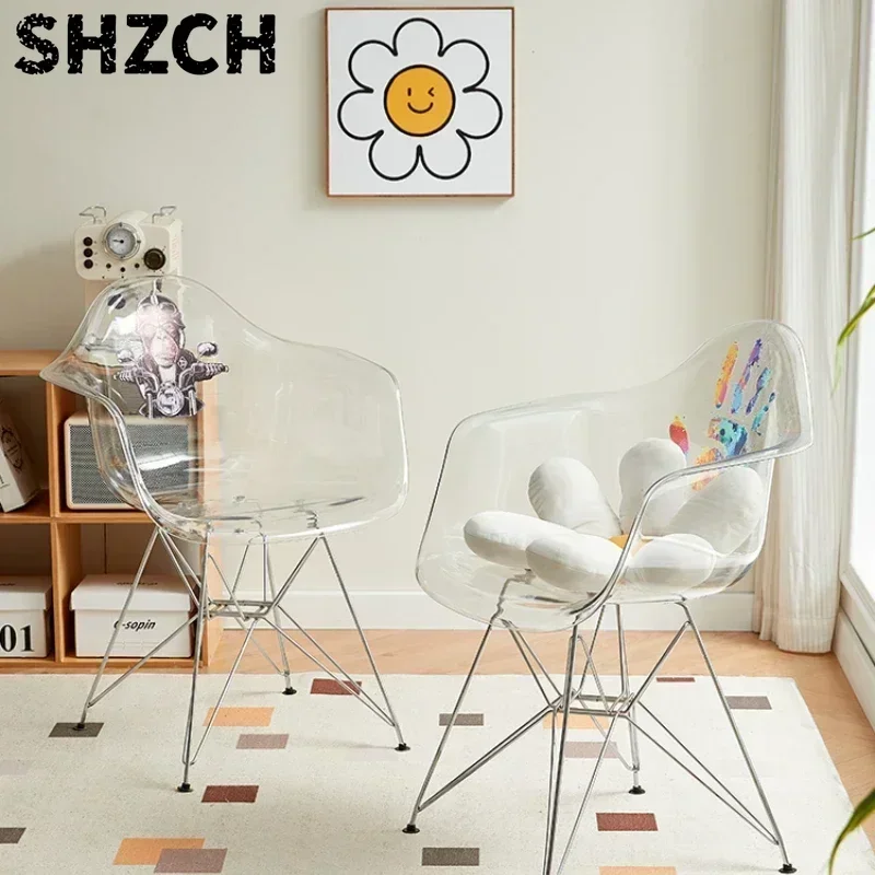 Artist's Choice Transparent Acrylic Dining Chair High-end Designer Chair Ideal for Makeup Artists Stylish Interior Furniture