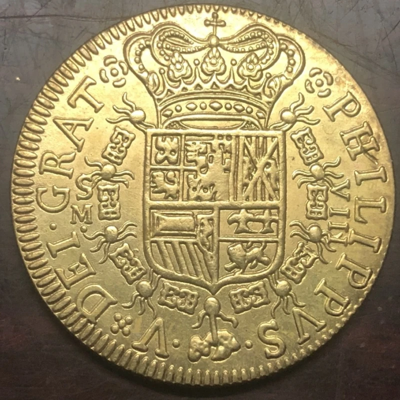 1701 Spain 8 Escudos - Felipe V Seville mintmark in obverse Gold Copy Coin