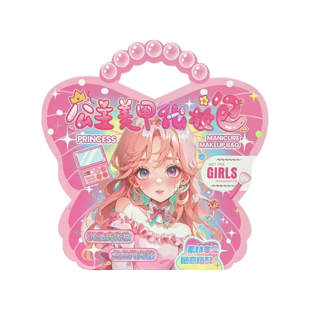 Autocollants de maquillage d'ongles princesse, quatre Modes de jeu, améliore la capacité pratique, livre silencieux, poignée de dessin animé, DIY bricolage