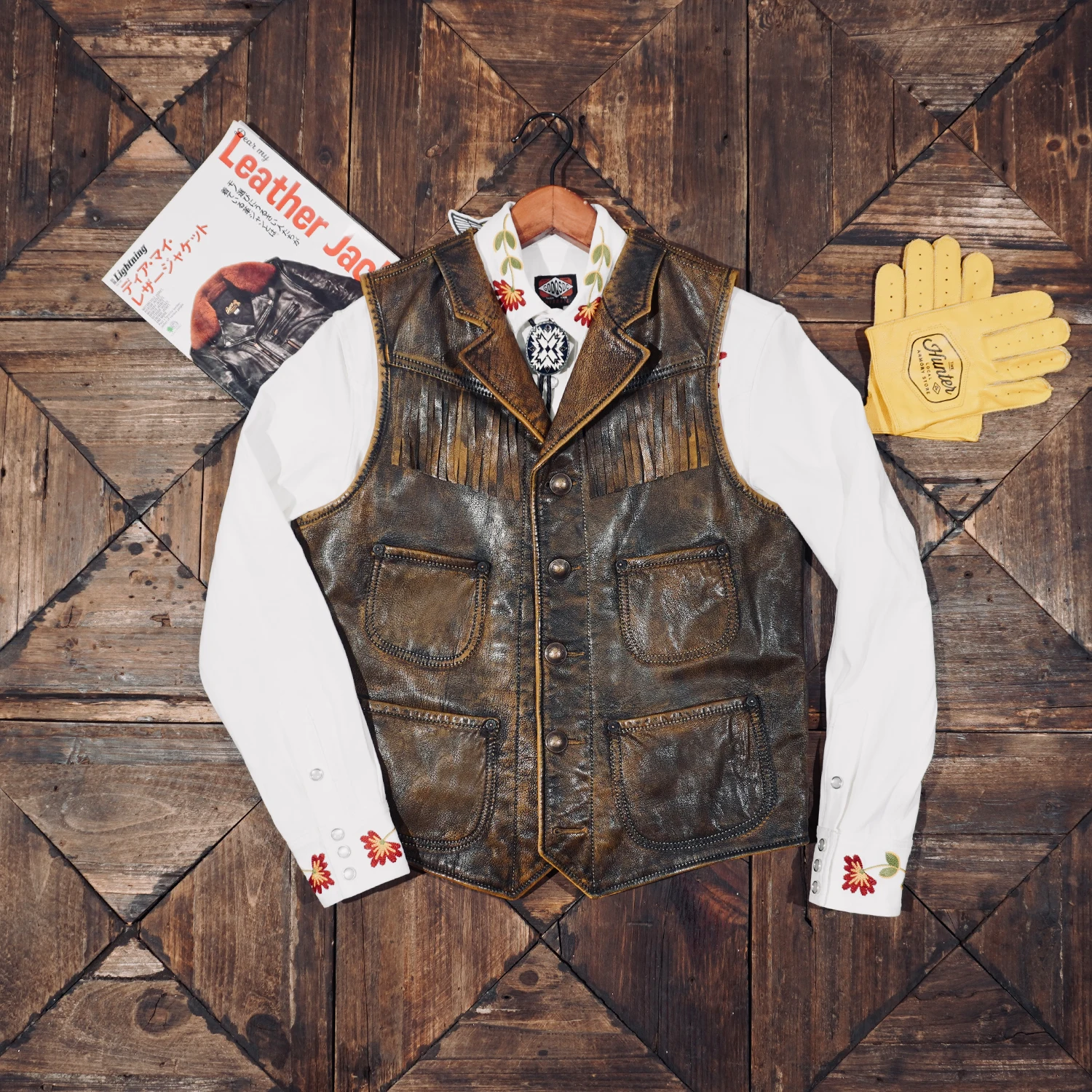 

Tailor Brando классический стиль RL американский винтажный жилет из козьей кожи в стиле вестерн мужской жилет из натуральной кожи