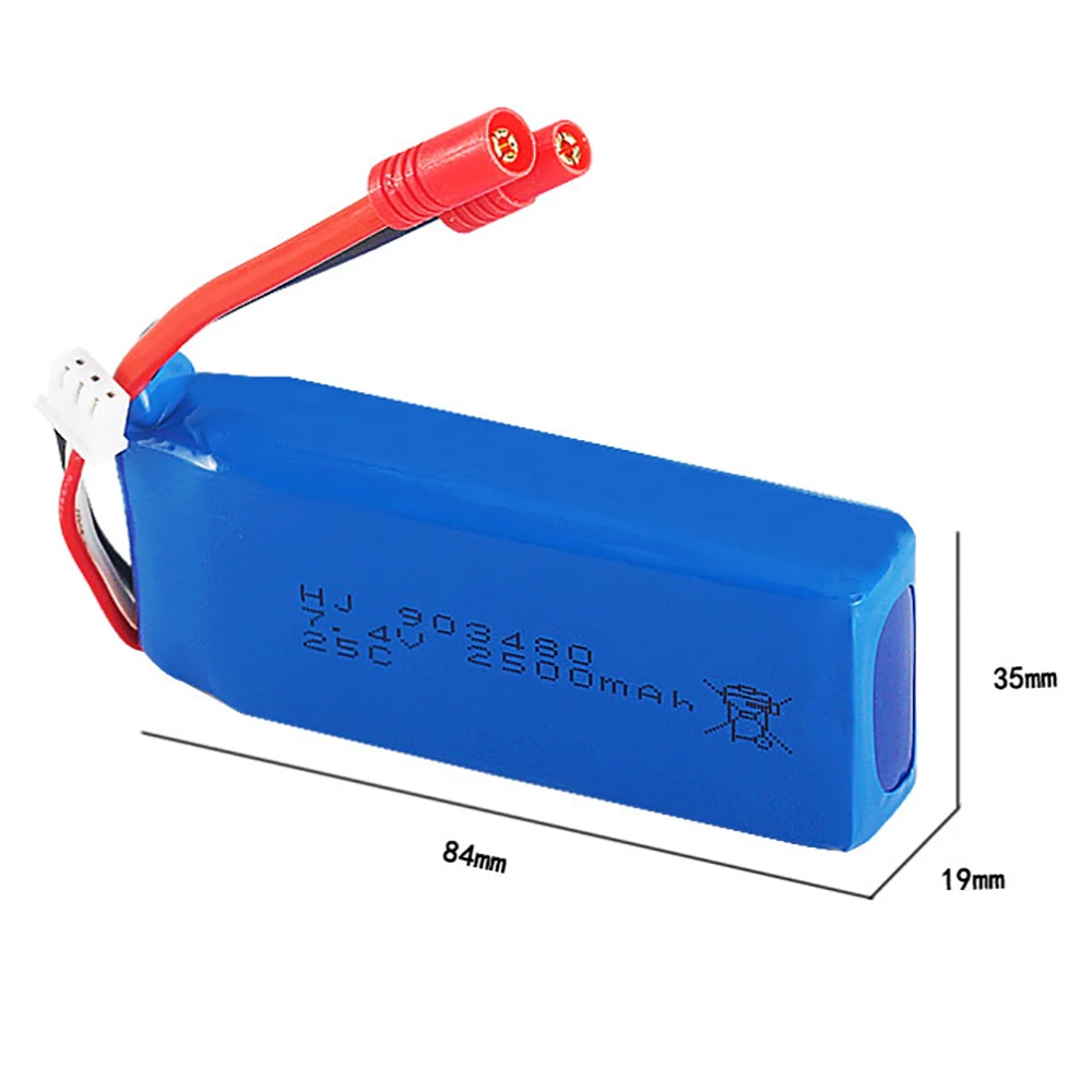 5 pz/lotto 2S 7.4V 2500mAh 903480 40C batteria Lipo per batteria Quadrocopter Syma X8C X8W X8G