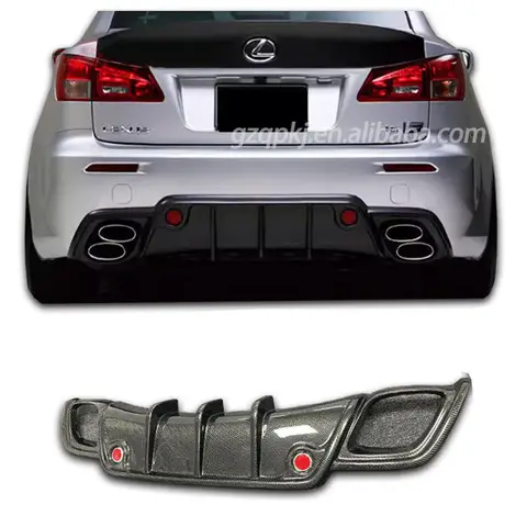 ISF 버전 리어 범퍼 리어 립 리어 터뷸런스, 2006-2012 렉서스 is250/300 바디 키트