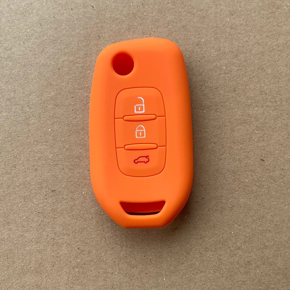 New Silicone Car Key Cover Case Holder for Renault Duster Megane Duster Sandero Kangdoo Captur Twingo 3 buttons car key Skin