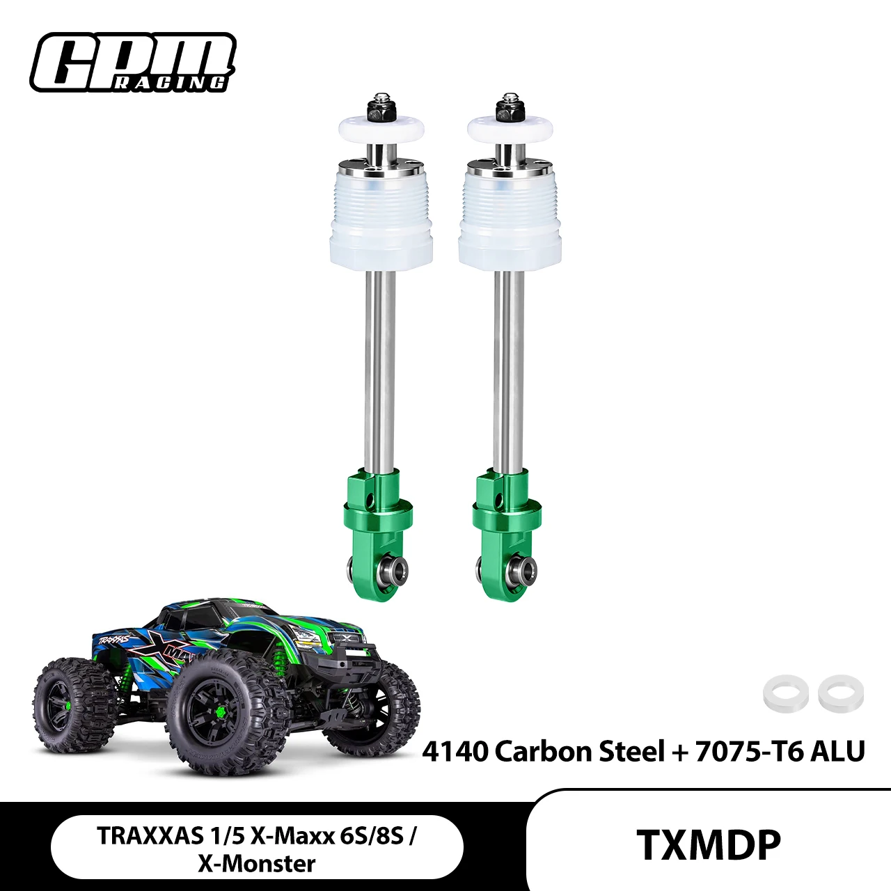 GPM carbon steel Shock shaft & Rebuild kit Set thickened 7.0mm For X-Maxx 6S 8S 77076-4