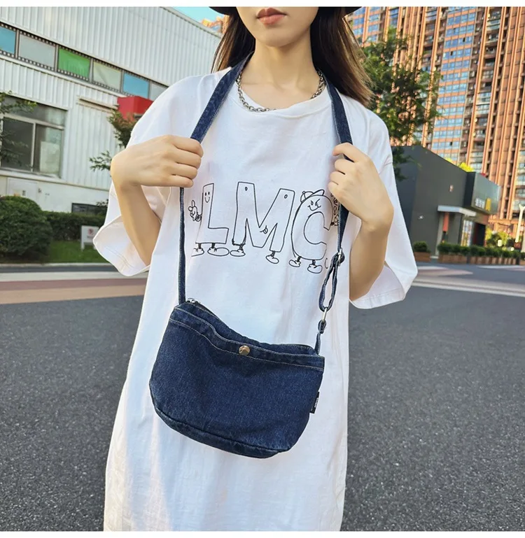 Denim Crossbody Bags for Women Casual Purses and Handbags Teenage Girls Phone Wallet Travel Shoulder Bag