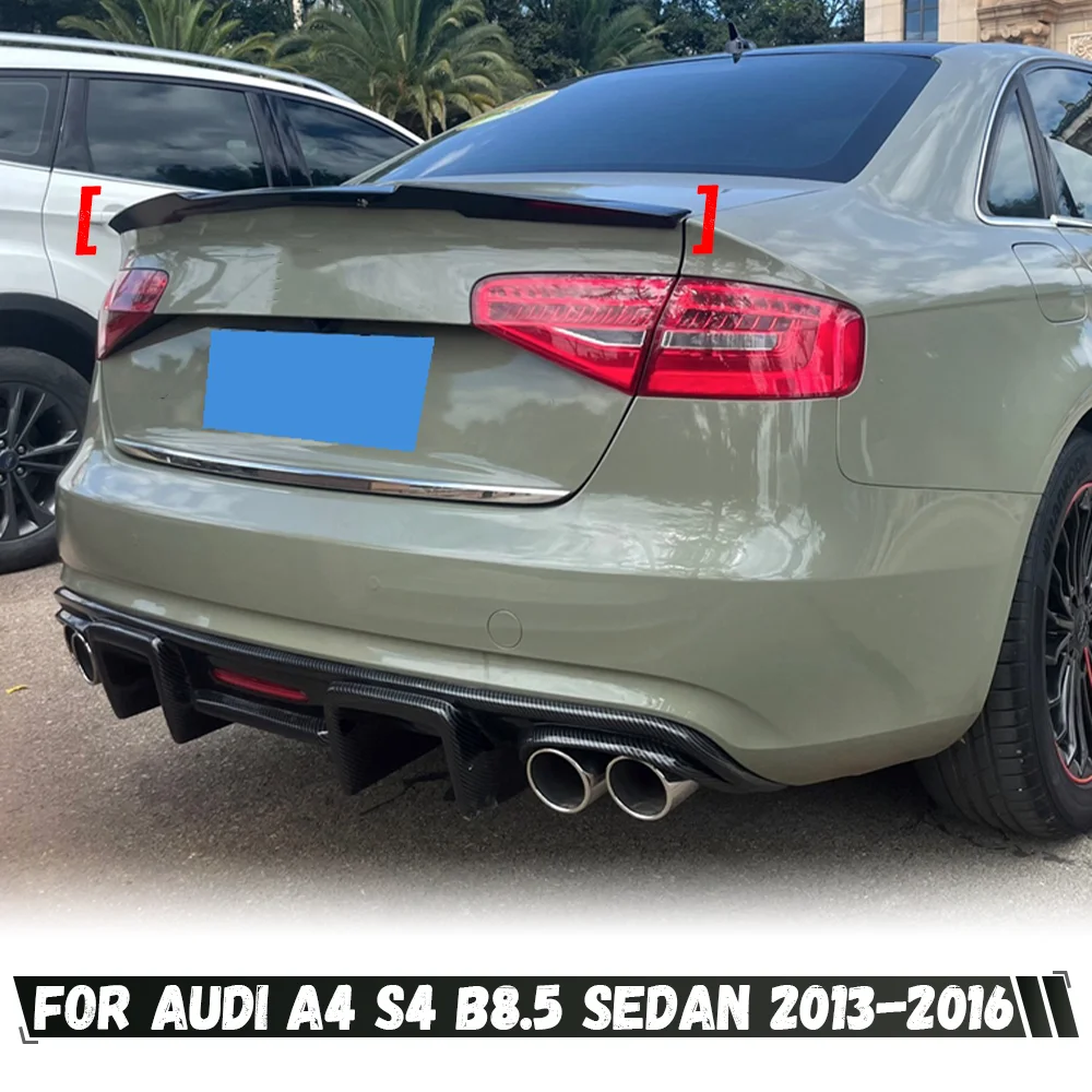 

Для Audi A4 S4 B8.5 седан 2013 2014 2015 2016 глянцевый черный задний багажник багажник спойлер крыло задняя крыша спойлер
