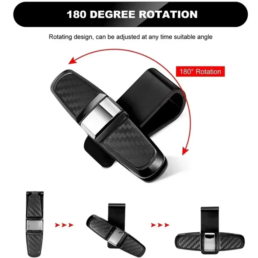 Car Glasses Clip Universal Glasses Case Car Sun Visor Sunglasses Card Ticket Holder Eyeglasses Holder Auto Interior Supplies image 4