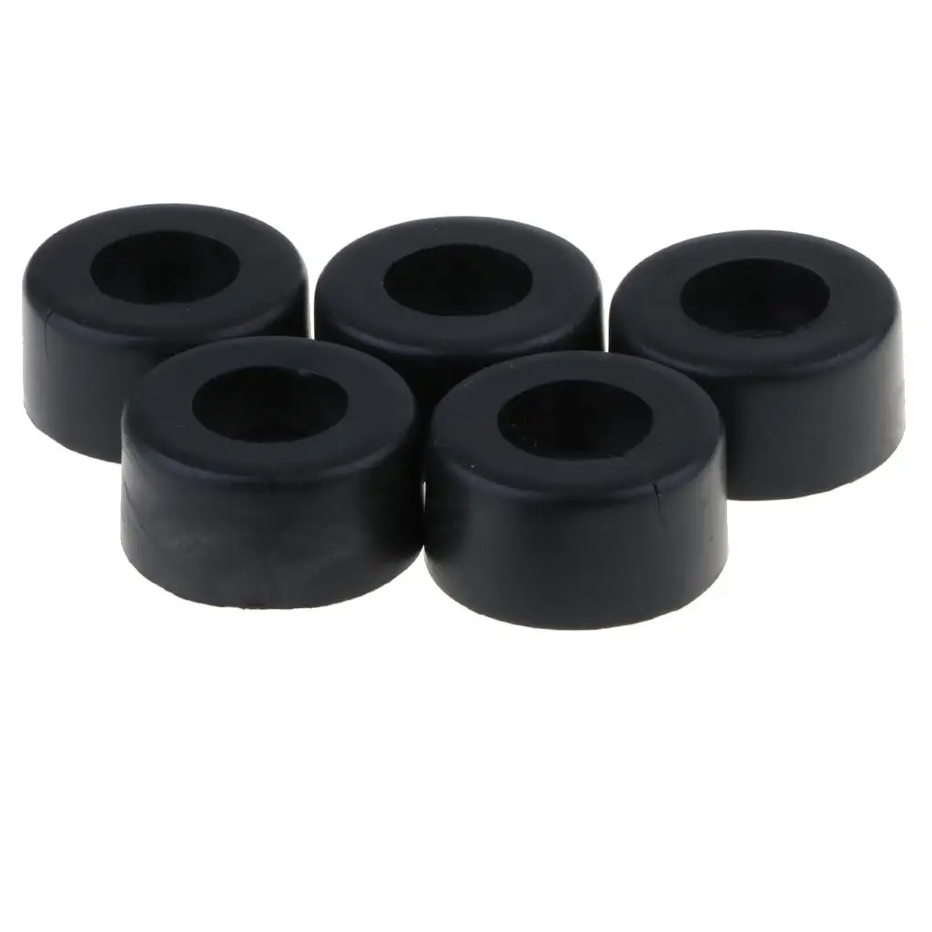 5 Pack Round Rubber Cabinet Amplifier Speaker CD 8x19mm Black