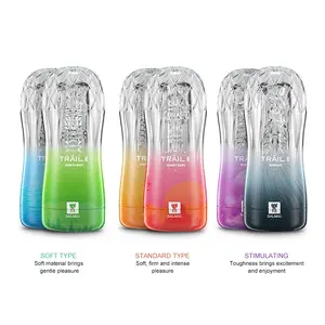 オスのマスターベーターカップソフト猫のセックスおもちゃ透明な膣大人の持久力エクササイズアダルト用品男性用真空ポケットカップ 8ベストセールスアタッチ可能な膣シリコン-5