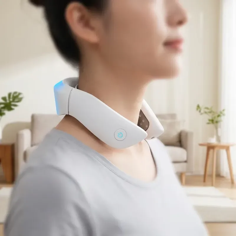 for OEM ODM Portable Red Blue Light Neck Massager Pain Relief Physical Therapy Equipment