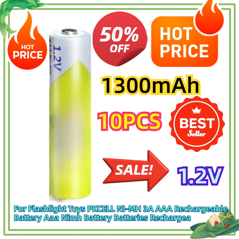 

For Flashlight Toys 10PCS PKCELL 1.2v NI-MH 3A 1300MAH AAA Rechargeable Battery Aaa Nimh Battery Batteries Rechargea