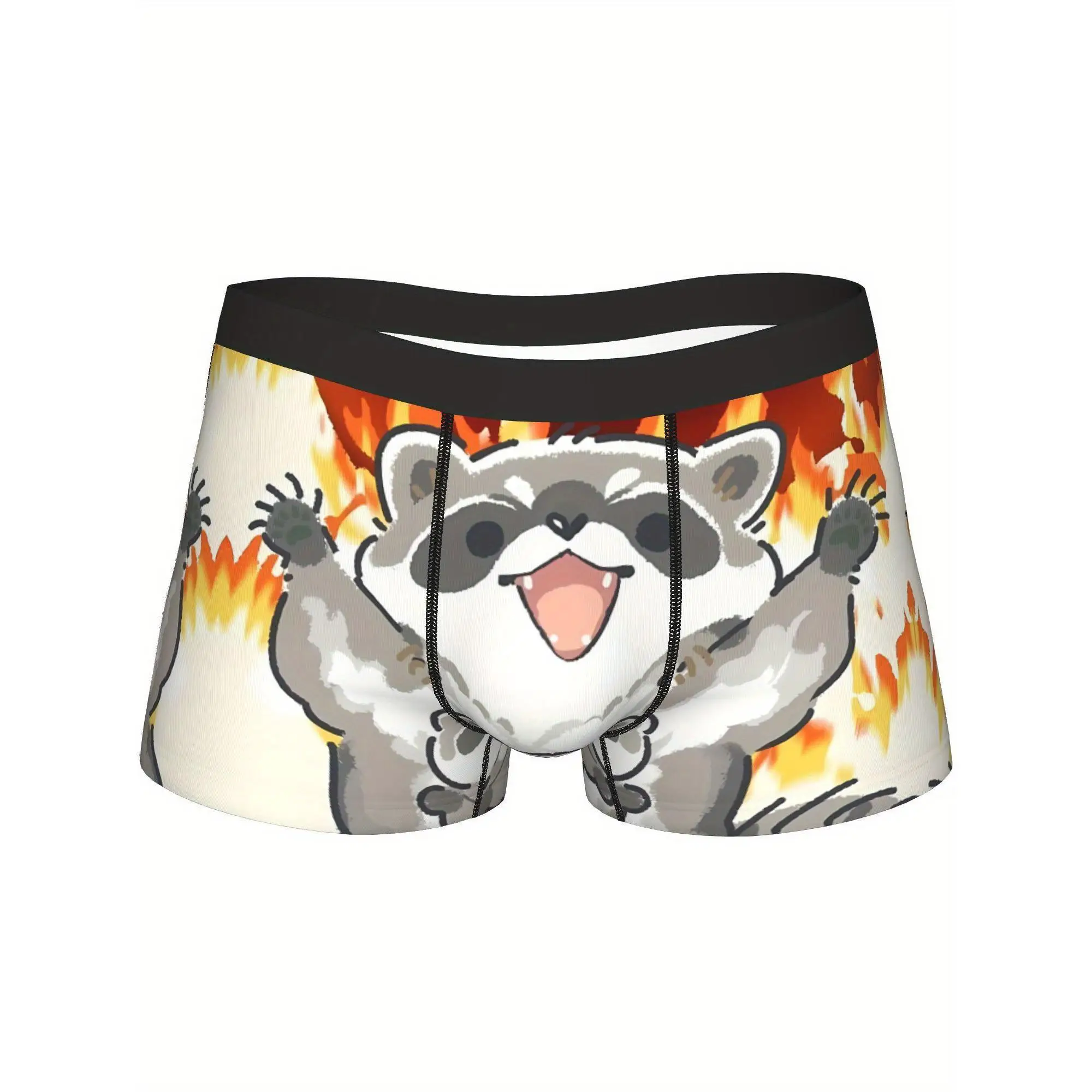 

Cartoon Raccoon Underwear Polyester Briefs Underpants Mens Underwear Daliy Wear Inside Boxers Pack