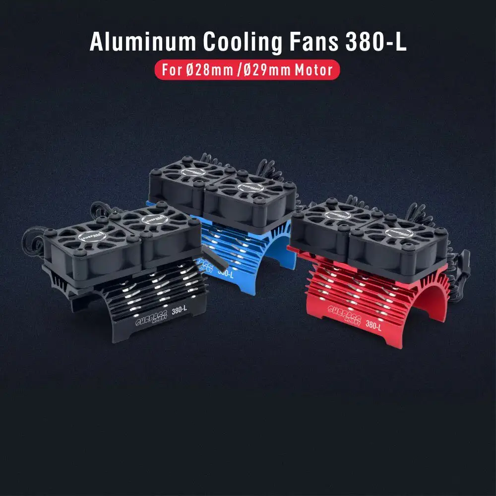 Surpass Hobby 2845 2850 3650 Brushless Motor - Dual Fan 28/36mm Cooler for MJX Hyper Go 14301 14303 14304 RC Car Upgrade