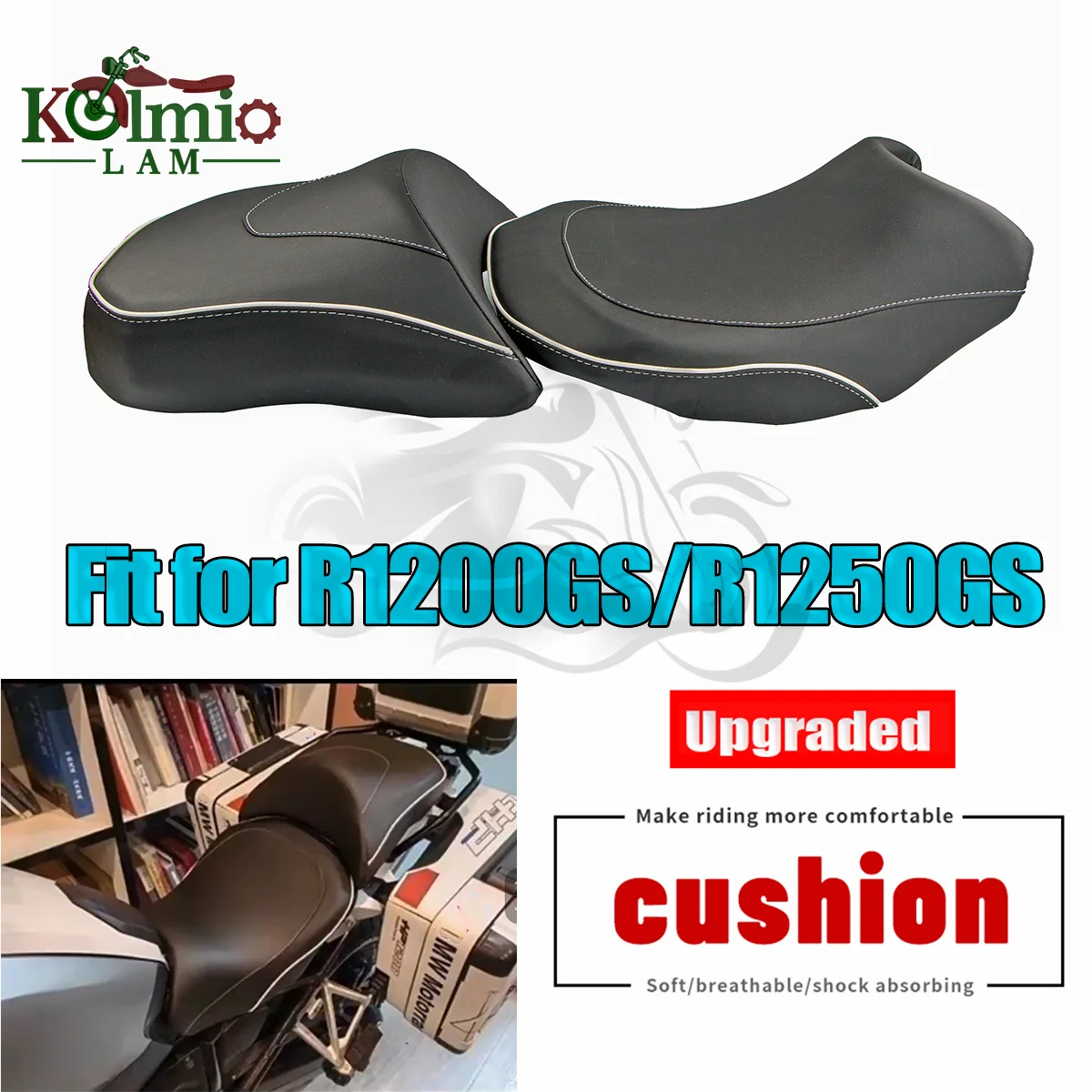 

Kolmio-lam Fit For BMW R1200GS R1250GS Adventure Seat Front Rider Rear Passenger Pillion Cushion Saddle R1200 R1250 GS Sheet