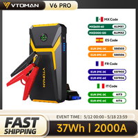 VTOMAN V6 Pro Car Jump Starter Power Bank 2000A Car Battery Charger Auto Emergency Booster Starting Device Jump Starter