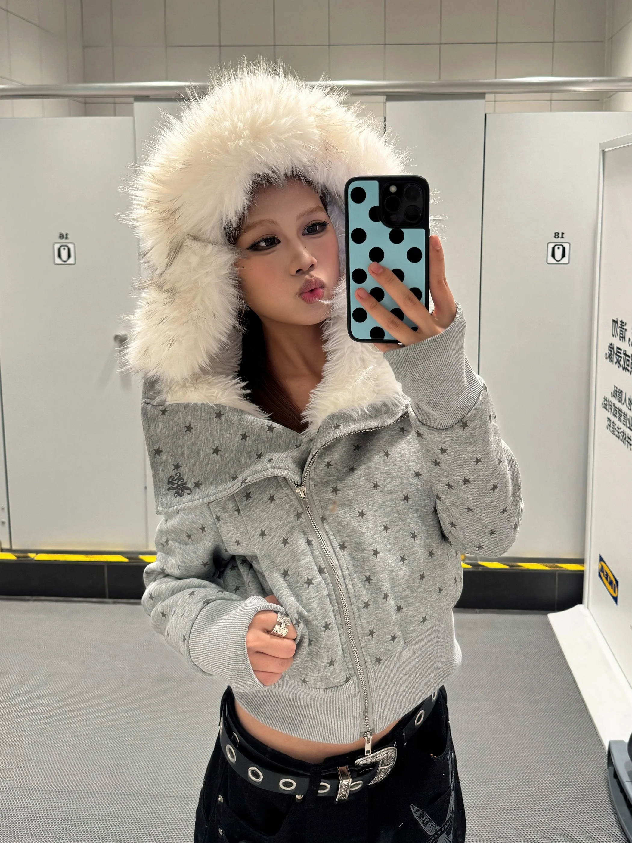 

Vinmuk американское пальто с капюшоном на подкладке, женское пальто из хлопка, зимнее теплое повседневное пальто с рисунком модной звезды