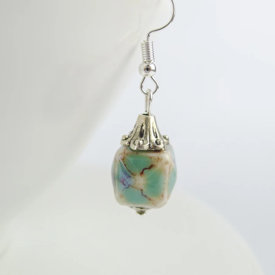 Eastern Beauty Fashion Ceramic beads Dangle Earring For Women Girls Dropshipping Wholesale Jewelries Dangle Earrings #FY303