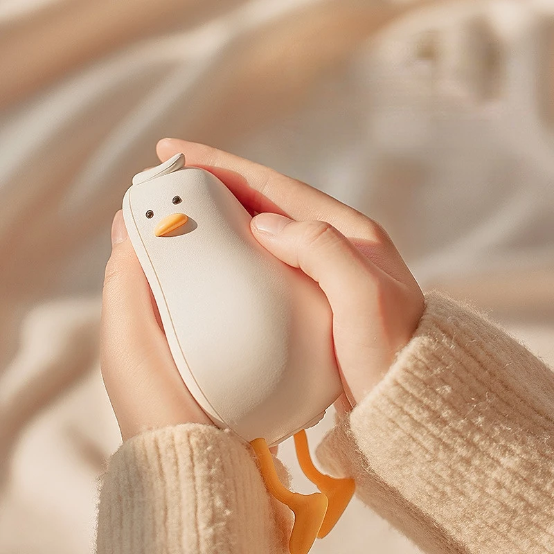 Lie Flat Duck Warm Hand Treasure Portable Battery Two In One Card For Small Girls Can Be Used As A Mobile Phone Bracket 2022 New