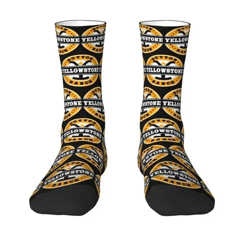 Fashion Yellowstone Socks Women Male Men Breathable Warm 3D Printing Dutton Ranch Basketball Sports Socks