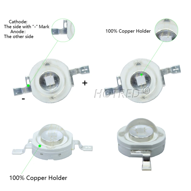 3W UV Purple High Power LED Lamp Chip 365nm 370nm 380nm 385nm 395nm 400nm 405nm 410nm 420nm  Beads Ultra Violet Light With PCB