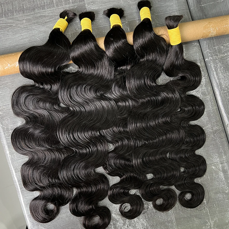 SWANEE Body Wave 12A Vietnamese 100% Natural Human Hair Bulks for Lady Hair No Weft Braids Women Hairs Bulk Wholesale Items