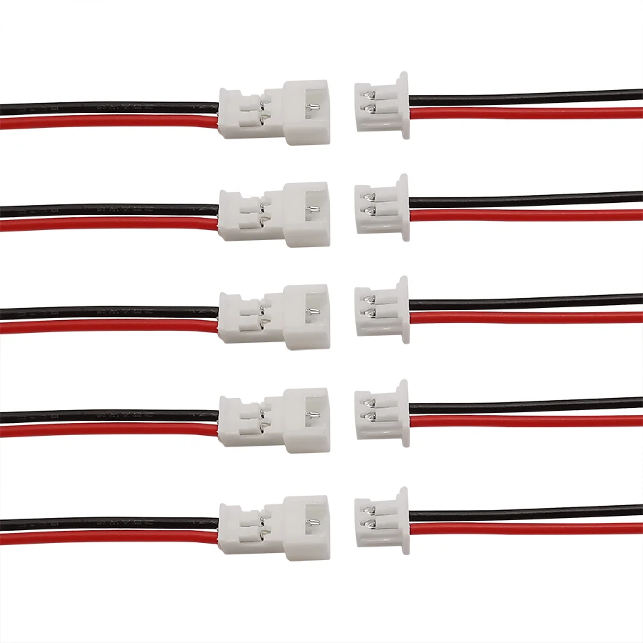 Micro JST1.25 2Pin Wire Connectors Plug Jack Mini JST PH1.25mm 2P Male Female Socket Battery Charging Cable Terminal Length 15CM