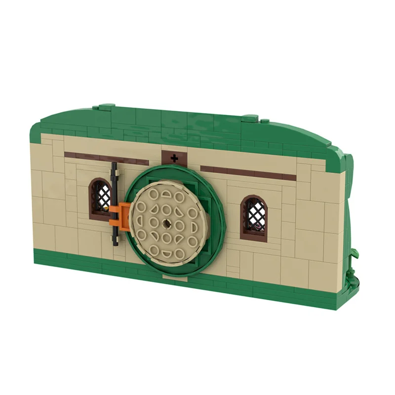 MOC Kreatywny Dom Eksperta Przednia Strona Bag End Klocki Klasyczne Cegie Mini Pierścień Model Architektury Filmowej Ozdoba na Biurko