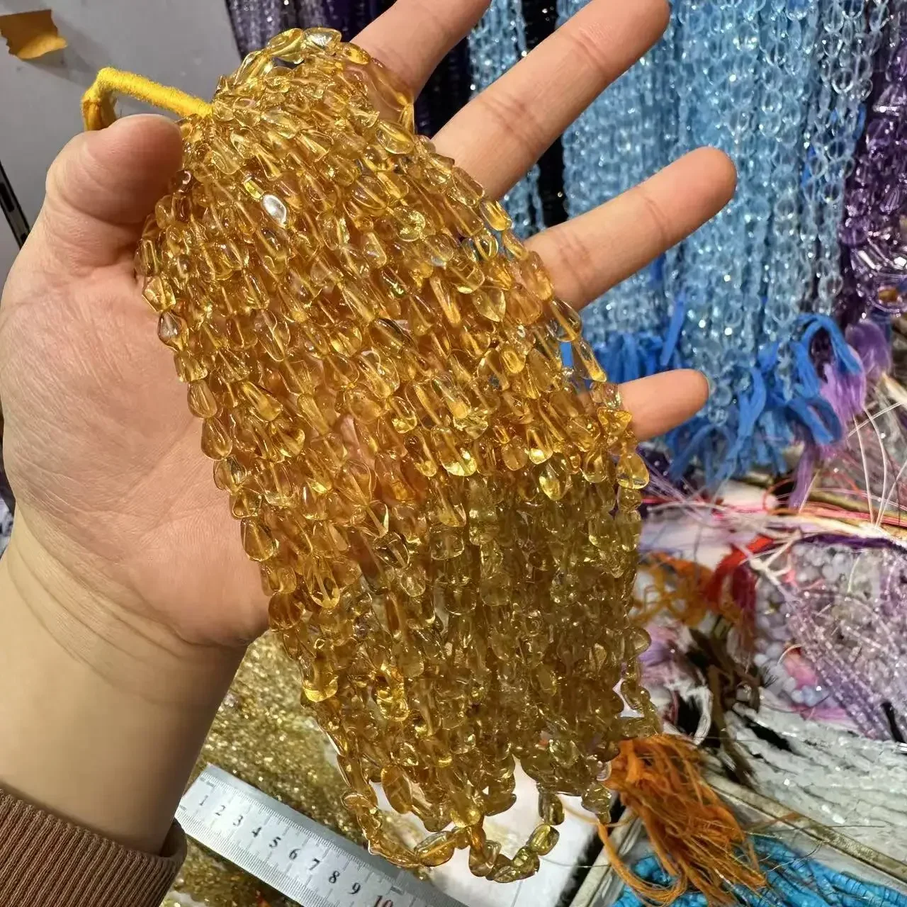 

New Wholesale AAAA Natural Yellow Citrine Energy Quartz Irregular Loose Beads - for Women DIY Necklace & Bracelet 40cm
