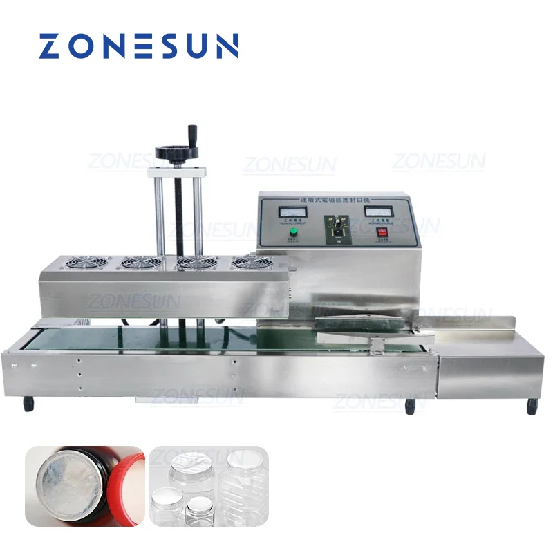 

ZONESUN ZS-FK6000A Desktop Stainless Steel Continuous Induction Sealer Magnetic Induction Sealing Machine Suit 15-80mm Diameter