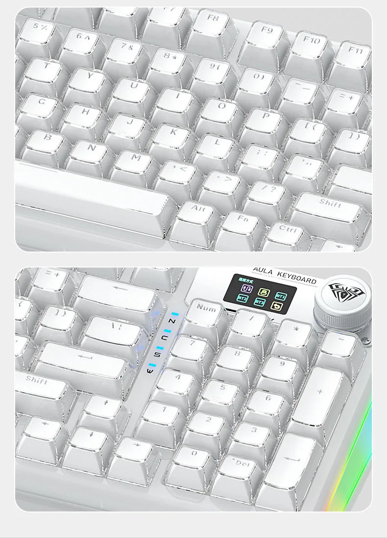 Jelly Crystal Keycaps Translucent Keycaps 136 Keys Mechanical Keyboard for ANSI Layout ASA for 61/87/104 Keycaps DIY 6.25u Keys
