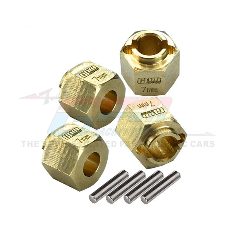 

GPM Brass 7mm Wheel Hex Hub Extenders Widened 1.5MM For TRAXXAS 1/18 4WD TRX-4M Ford Bronco RC Car Parts