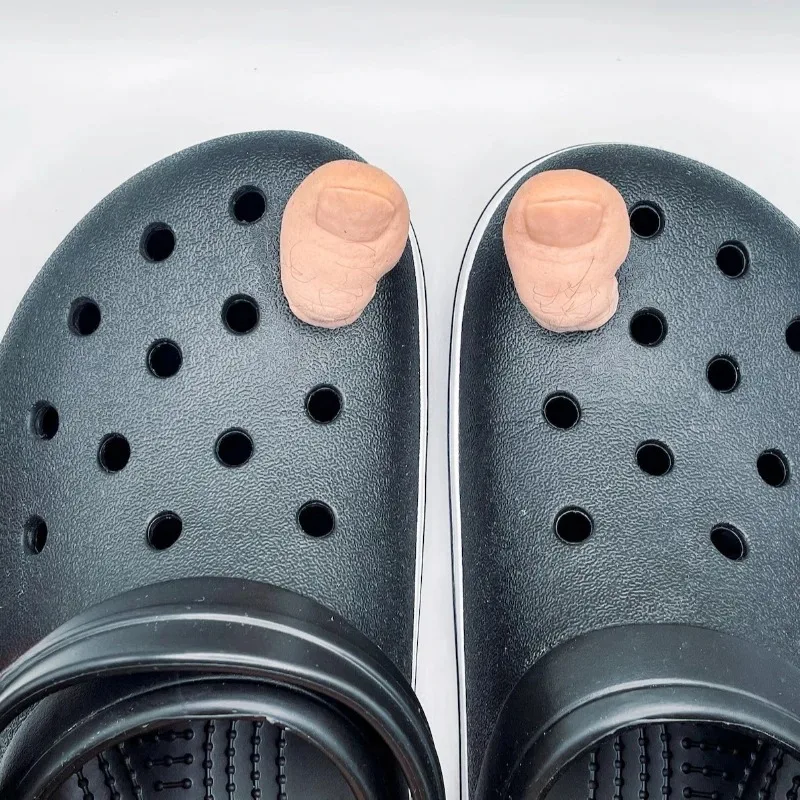 Symulowane zawieszki do butów na kciuk projektant DIY śliczne buty dekoracje akcesoria imprezowe drewniaki Kid Boy kobiety dziewczęta prezenty