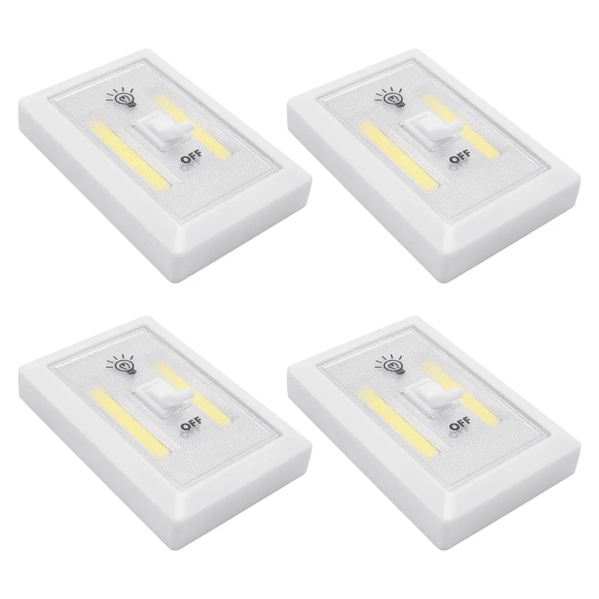 DT17 4pack Closet Light Battery Operated Tap Light for Super Bright Switch Light Wall Mount Under Cabinet Lighting for Emergency
