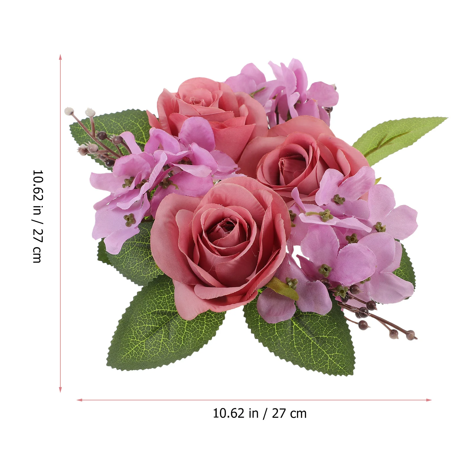 

1pc Artificial Rose Flower Wreath For Wedding Party Table Decor Spring Winter Home Decoration Farmhouse Props